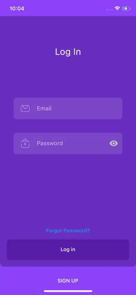 Invest Near Me Log In Screen